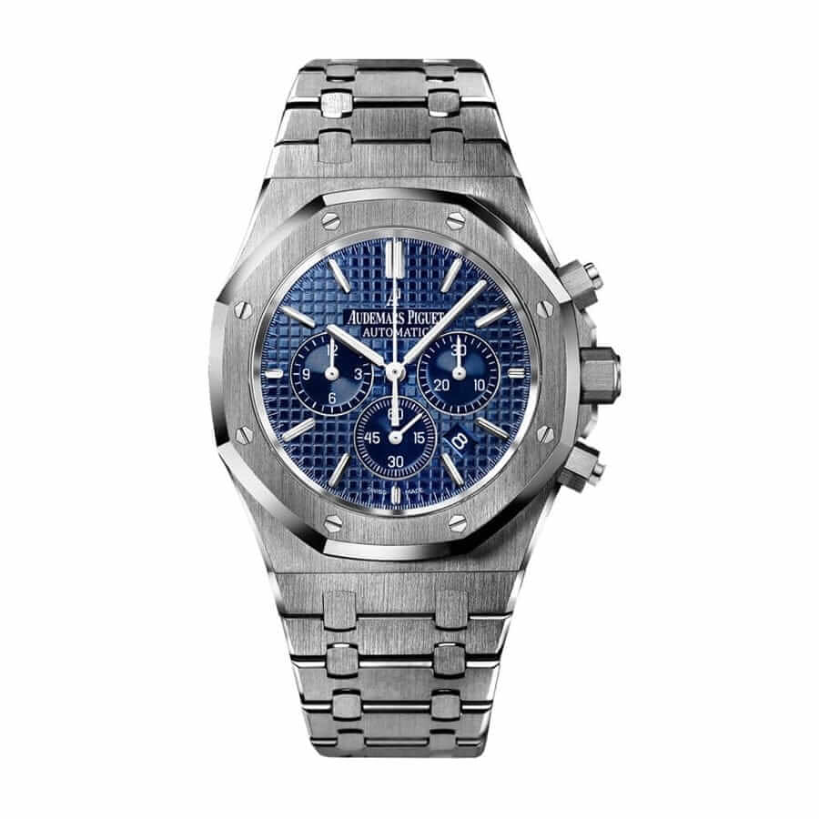 Audemars Piguet Blue Dial Replica Watch by ReplicaWatches Co - luxury craftsmanship with an elegant blue dial.